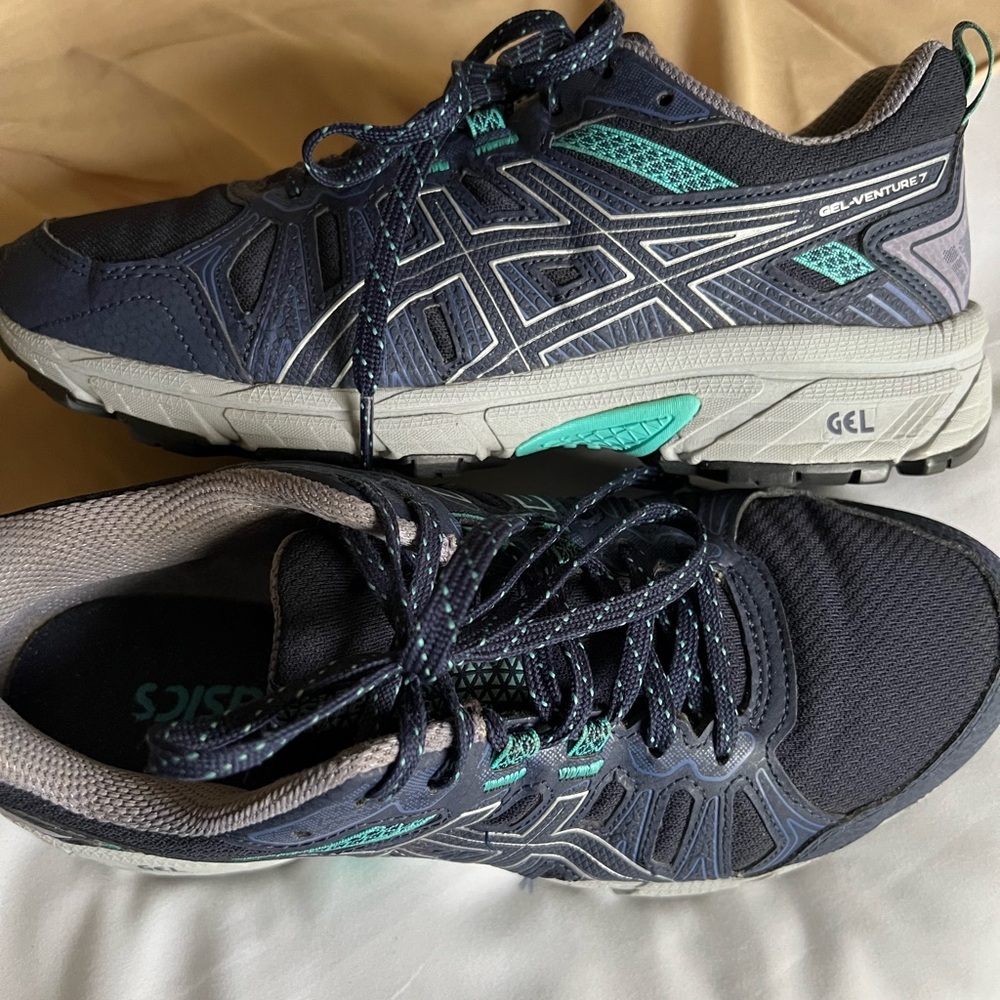 ASICS Gel-Venture 7 Trail Running Shoes - Navy and Teal